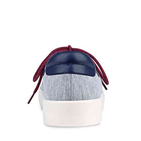 Denim Lace Up Caged Vamp Loafer Sneakers - Picture 7 of 8